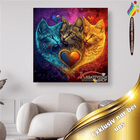 3 Katzen als Herz - Malen nach Zahlen - Kreativsein.shop