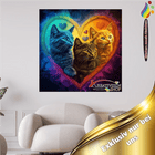 3 Katzen im bunten Herz - Malen nach Zahlen - Kreativsein.shop