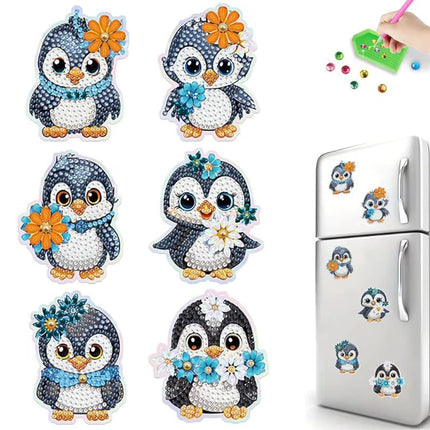 6 x Pinguin Magnet - Diamond Painting - Kreativsein.shop