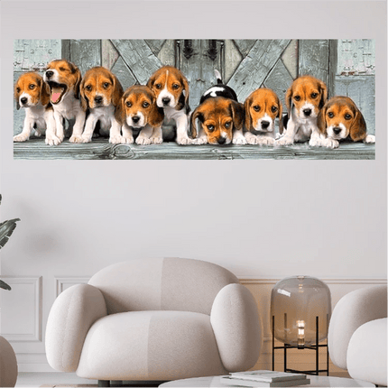 9 kleine Beagle - 5D DIY Diamond Painting - Kreativsein.shop