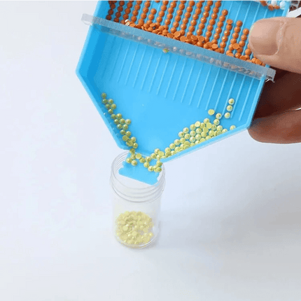 Ablageschiffchen mit 3 Abtrennungen und Pinsel - Diamond Painting - Kreativsein.shop