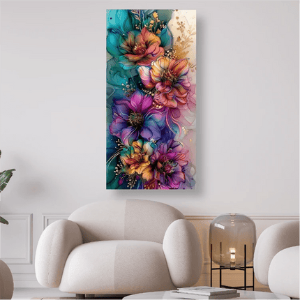 Abstrakte bunte Blumen - 5D DIY Diamond Painting - Kreativsein.shop
