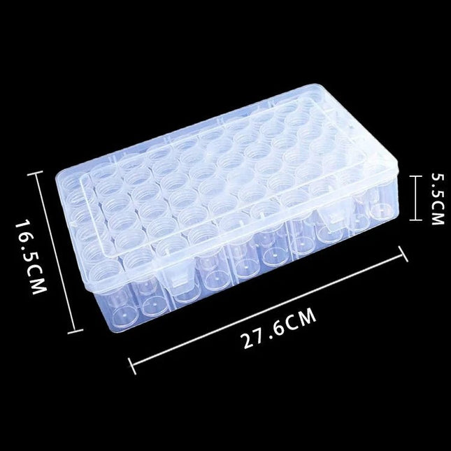 Aufbewahrungsbox mit 60 runden Dosen - Diamond Painting - Kreativsein.shop