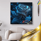 Blaue Rosenblüte - Malen nach Zahlen - Kreativsein.shop