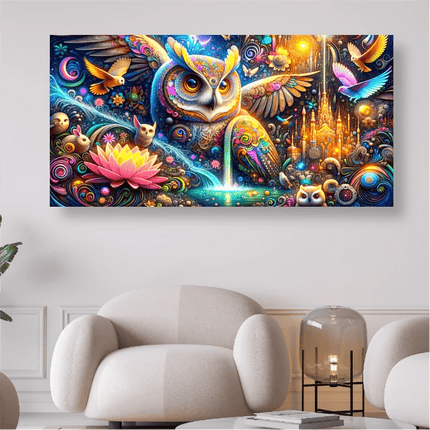 Bunte abstrakte Eule - 5D DIY Diamond Painting - Kreativsein.shop