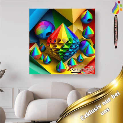 Bunte Formenvielfalt - Malen nach Zahlen - Kreativsein.shop