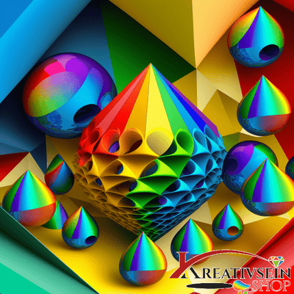 Bunte Formenvielfalt - Malen nach Zahlen - Kreativsein.shop