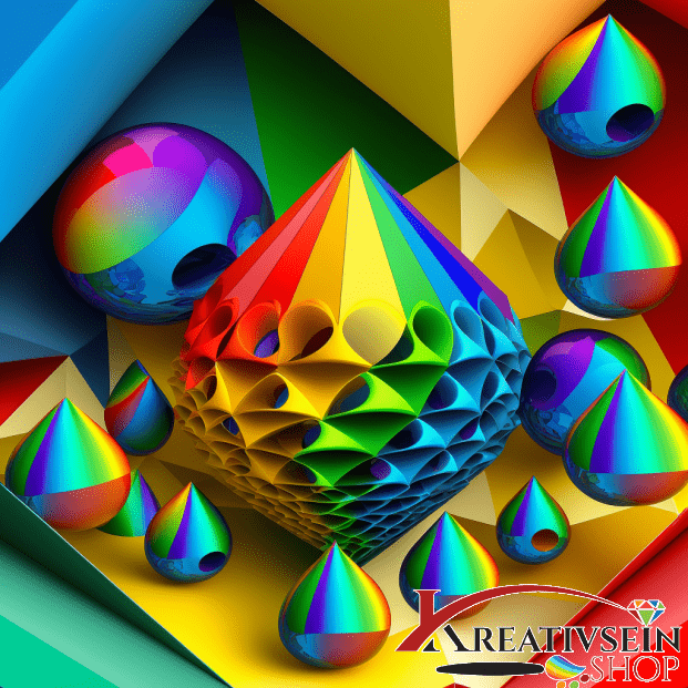 Bunte Formenvielfalt - Malen nach Zahlen - Kreativsein.shop