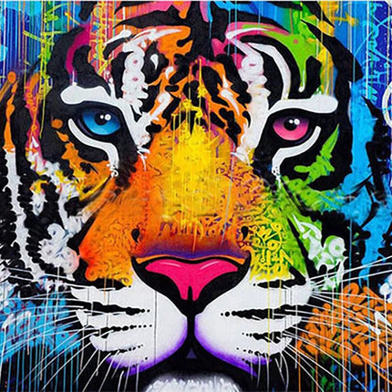 Bunter abstrakter Tigerkopf - Voll AB 5D DIY Diamond Painting - Kreativsein.shop