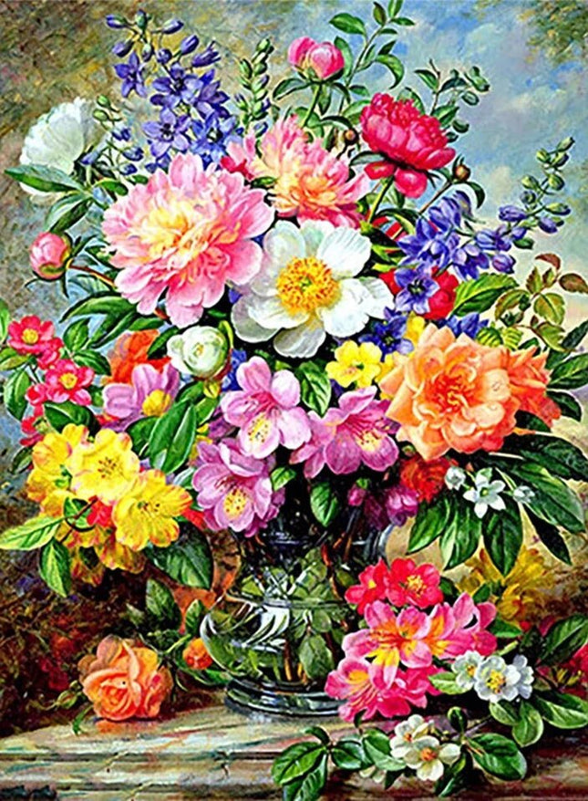 Bunter Blumenstrauss - Voll AB 5D DIY Diamond Painting - Kreativsein.shop