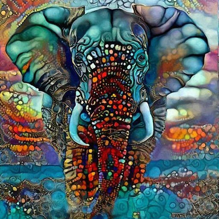 Bunter Elefant Abstrakt - 5D DIY Diamond Painting - Kreativsein.shop