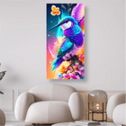 Bunter Kolibri mit Blumen - 5D DIY Diamond Painting - Kreativsein.shop