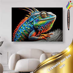 Bunter Leguan - Malen nach Zahlen - Kreativsein.shop