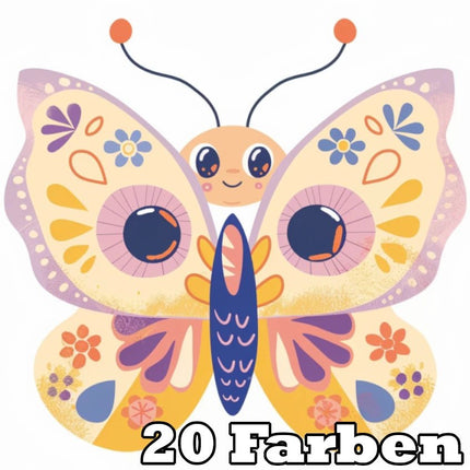 Bunter Schmetterling Kindermotiv - 5D DIY Diamond Painting - Kreativsein.shop
