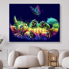 Buntes Kätzchen spielt mit Schmetterling - 5D DIY Diamond Painting - Kreativsein.shop