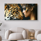 Der Leopard und die Frau - 5D DIY Diamond Painting - Kreativsein.shop