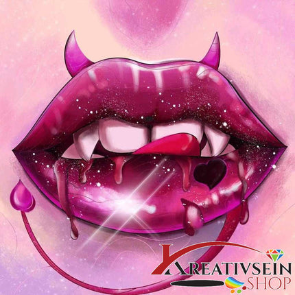 Der Vampirmund - Malen nach Zahlen - Kreativsein.shop