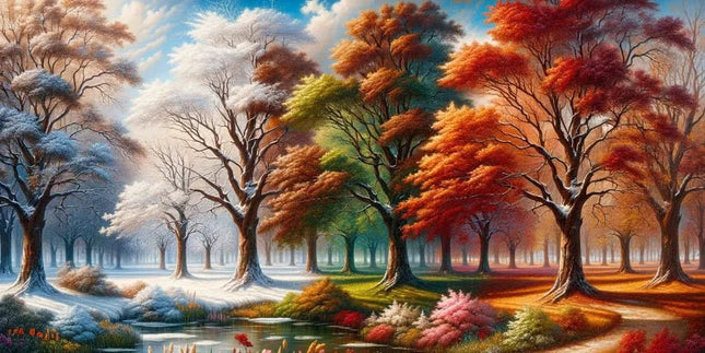 Die 4 Jahreszeiten - 5D DIY Diamond Painting - Kreativsein.shop