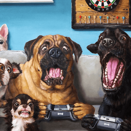 Die Gamer Hundebande - 5D DIY Diamond Painting - Kreativsein.shop