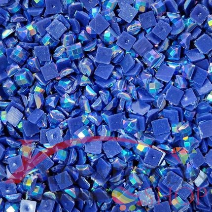 DMC 158 Blue DK - eckige Steine - Aurora Borealis (AB) - Diamond Painting - Kreativsein.shop