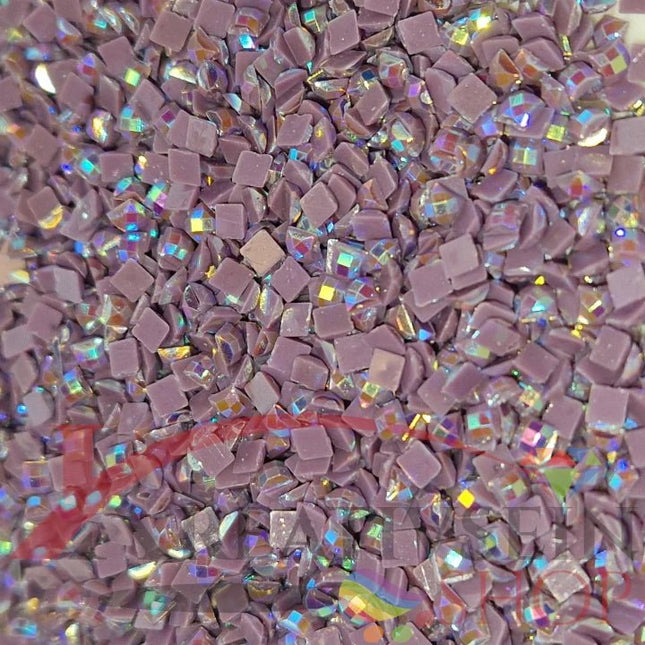 DMC 3041 Antique Violet MED - eckige Steine - Aurora Borealis (AB) - Diamond Painting - Kreativsein.shop