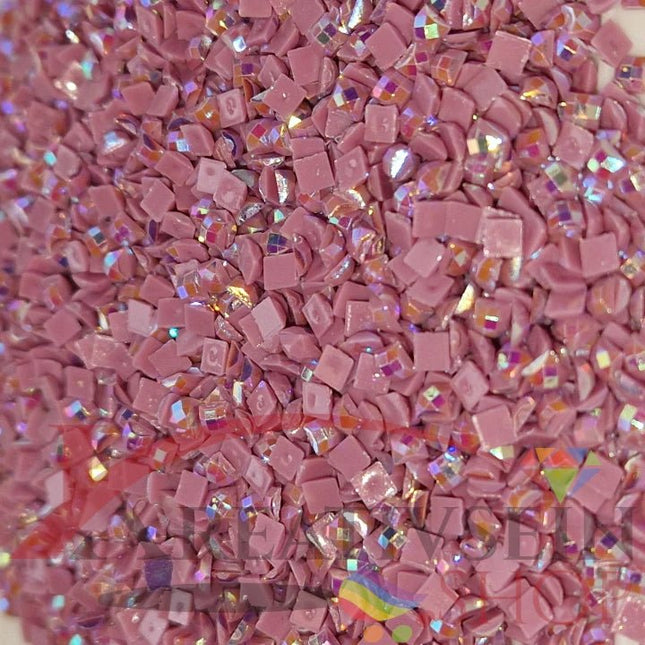 DMC 316 Antique Mauve MED - eckige Steine - Aurora Borealis (AB) - Diamond Painting - Kreativsein.shop