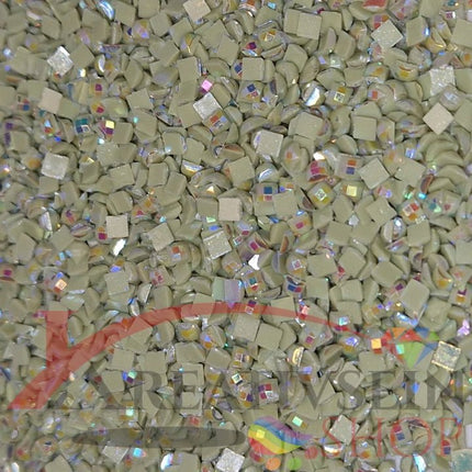 DMC 3348 Yellow Green LT - eckige Steine - Aurora Borealis (AB) - Diamond Painting - Kreativsein.shop