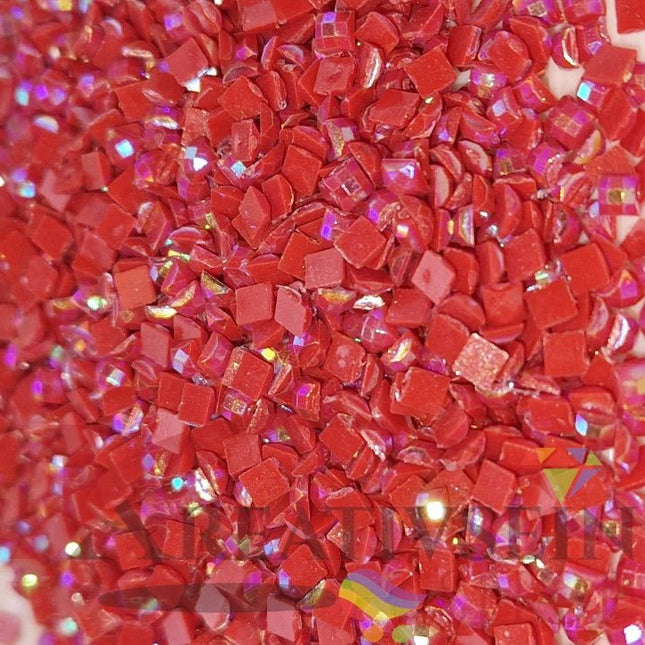 DMC 347 Salmon VY DK - eckige Steine - Aurora Borealis (AB) - Diamond Painting - Kreativsein.shop