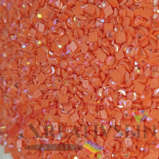 DMC 351 Coral - eckige Steine - Aurora Borealis (AB) - Diamond Painting - Kreativsein.shop