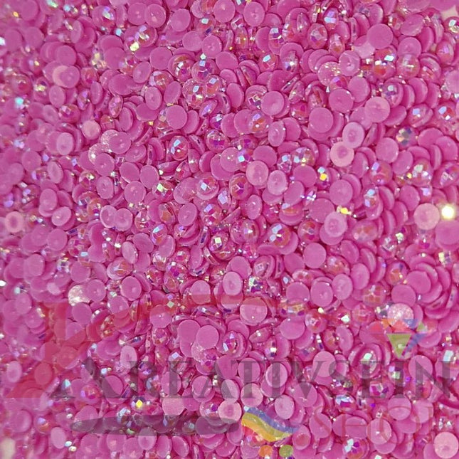 DMC 3607 Plum LT - runde Steine - Aurora Borealis (AB) - Diamond Painting - Kreativsein.shop