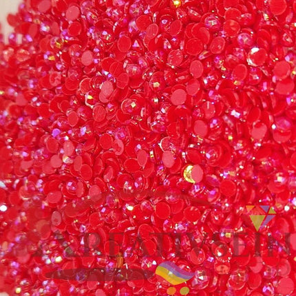 DMC 3801 Christmas Red LT - runde Steine - Aurora Borealis (AB) - Diamond Painting - Kreativsein.shop