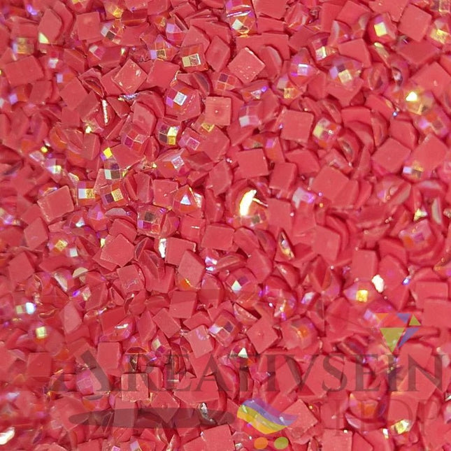 DMC 3805 Cyclamen Pink - eckige Steine - Aurora Borealis (AB) - Diamond Painting - Kreativsein.shop