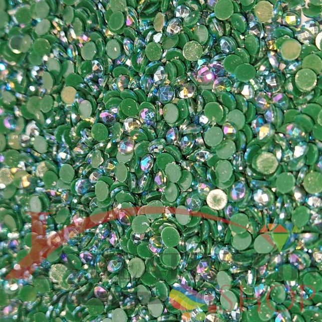 DMC 3818 Emerald Green ULT VY DK - runde Steine - Aurora Borealis (AB) - Diamond Painting - Kreativsein.shop