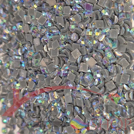 DMC 413 Pewter Grey DK - eckige Steine - Aurora Borealis (AB) - Diamond Painting - Kreativsein.shop