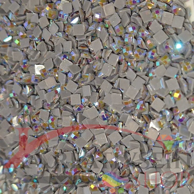 DMC 414 Steel Grey DK - eckige Steine - Aurora Borealis (AB) - Diamond Painting - Kreativsein.shop