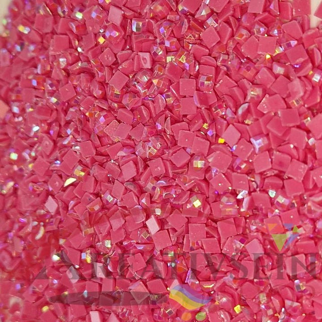 DMC 602 Cranberry MED - eckige Steine - Aurora Borealis (AB) - Diamond Painting - Kreativsein.shop