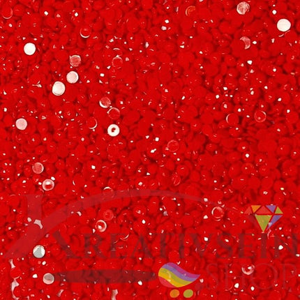 DMC 666 Christmas Red LT - runde Steine - Diamond Painting