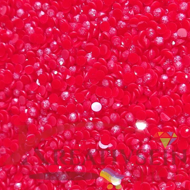 DMC 666 Christmas Red LT - runde Steine - Fairy Dust - Diamond Painting - Kreativsein.shop