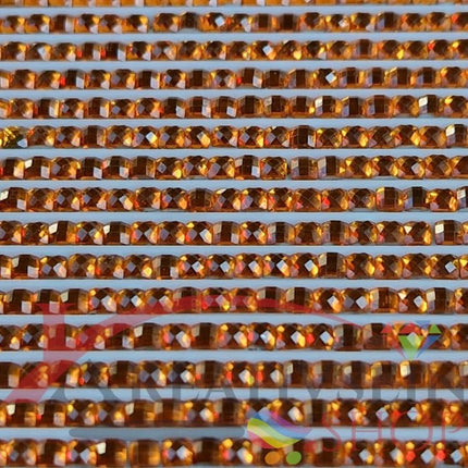 DMC 720 Orange Spice DK - eckige Steine - Strass - Diamond Painting - Kreativsein.shop