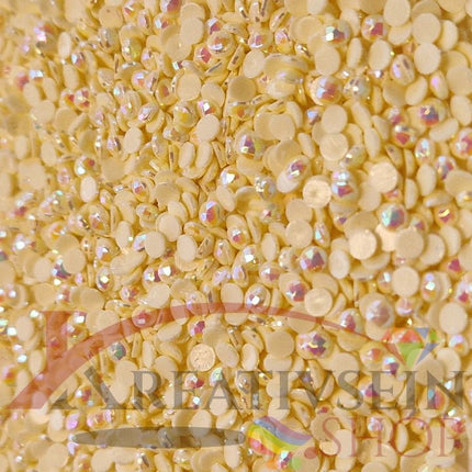 DMC 746 Off White - runde Steine - Aurora Borealis (AB) - Diamond Painting - Kreativsein.shop