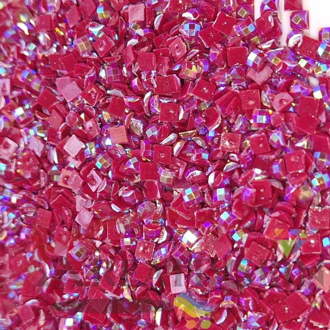 DMC 815 Garnet MED - eckige Steine - Aurora Borealis (AB) - Diamond Painting - Kreativsein.shop