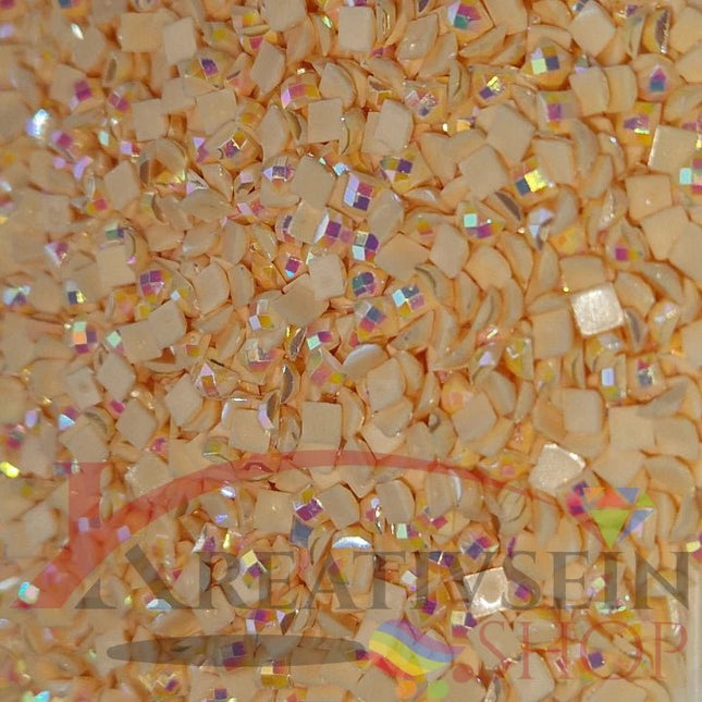 DMC 948 Peach Flesh VY LT - eckige Steine - Aurora Borealis (AB) - Diamond Painting - Kreativsein.shop