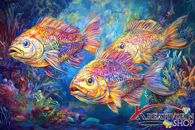Drei Fische - 5D DIY Diamond Painting - Kreativsein.shop