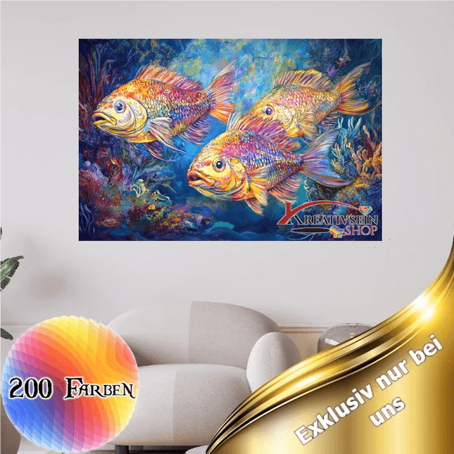 Drei Fische - 5D DIY Diamond Painting - Kreativsein.shop