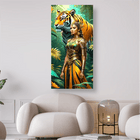 Dschungelfrau mit Tiger - 5D DIY Diamond Painting - Kreativsein.shop