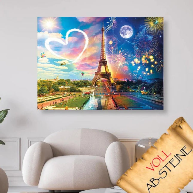 Eiffelturm bei Tag und Nacht - Voll AB 5D DIY Diamond Painting - Kreativsein.shop