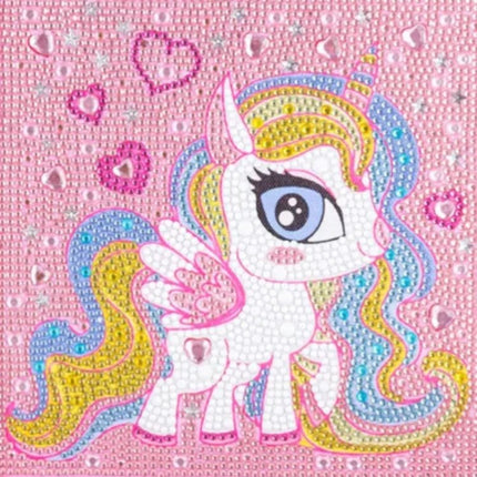 Einhorn mit Herzen Kindermotiv - Diamond Painting - Kreativsein.shop