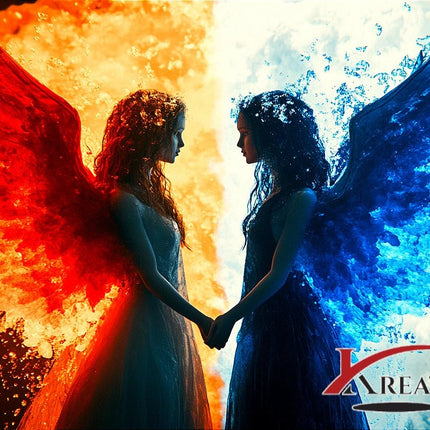 Engel Feuer Wasser - 5D DIY Diamond Painting - Kreativsein.shop