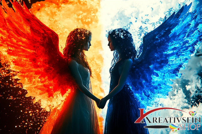 Engel Feuer Wasser - 5D DIY Diamond Painting - Kreativsein.shop
