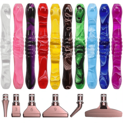 Ergonomischer Stift mit 6 Aufsätzen - Diamond Painting - Kreativsein.shop